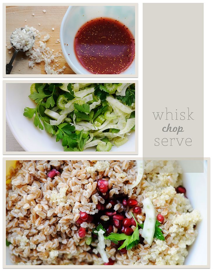 the parsley thief Farro & Quinoa Salad with Pomegranate and Fennel